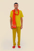 T-Shirt in cotton with round neckline with front opening